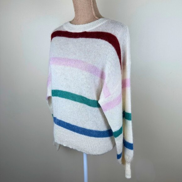 Anine Bing Striped Mohair Blend Sweater | Size Small - Picture 2 of 7